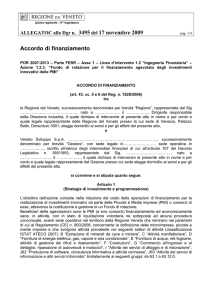 Accordo di finanziamento - Bollettino Ufficiale della Regione Veneto
