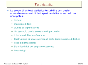 Test statistici - INFN Cagliari