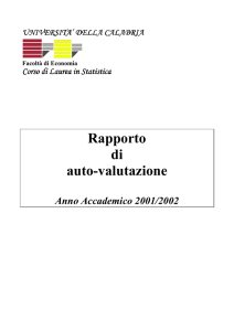 Rapporto di Autovalutazione a.a. 2001/2002