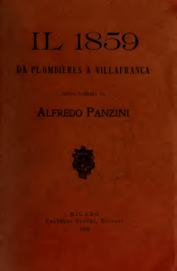Alfredo Panzini. Il 1859 da Plombières a Villafranca