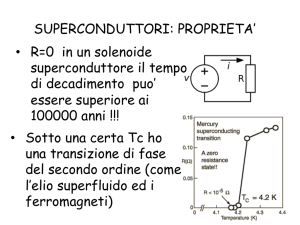 • R=0 in un solenoide superconduttore il tempo di decadimento puo