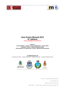 Gran Premio Manente 2015 IV° edizione
