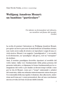 Wolfgang Amadeus Mozart: un bambino “particolare”
