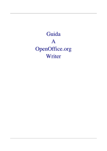 Guida A OpenOffice.org Writer - Comune di Campagnano di Roma