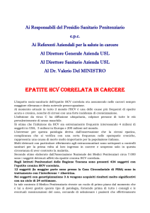 EPATITE HCV CORRELATA IN CARCERE