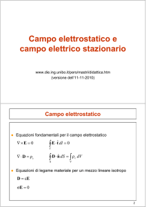 Campo elettrostatico e campo elettrico stazionario