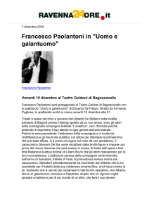 Francesco Paolantoni in "Uomo e galantuomo"