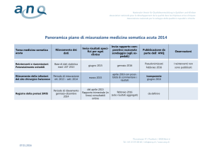 Panoramica piano di misurazione medicina somatica acuta 2014