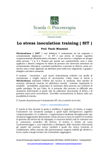 Lo stress inoculation training ( SIT )