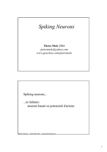 Spiking Neurons - Home di homes.di.unimi.it