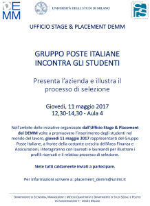 LOCANDINA POSTE ITALIANE 11 maggio 2017
