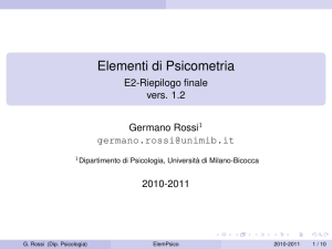 Elementi di Psicometria - E2-Riepilogo finale vers