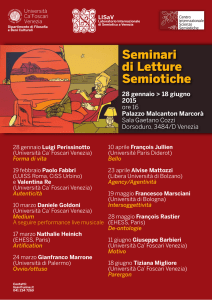 Seminari di Letture Semiotiche - Centro Internazionale di Scienze