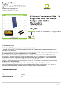 Kit Solare Fotovoltaico 150W 12V Regolatore