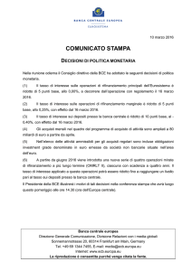 comunicato - Banca d`Italia