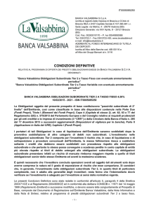 IT0005085250 Banca Valsabbina Subordinato Tier2 10.02.2015