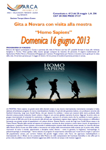 Gita a Novara con visita alla mostra “Homo Sapiens”