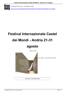 Festival Internazionale Castel dei Mondi - Andria 21-31 - Close