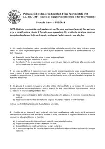 Politecnico di Milano Fondamenti di Fisica Sperimentale 1+B a.a.