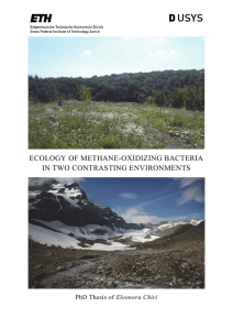 ecology of methane-oxidizing bacteria in two - ETH E