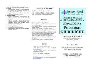 Brochure I Master Pedagogia Giuridica - Palermo