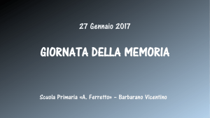 27 Gennaio 2017 GIORNATA DELLA MEMORIA