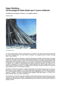 Hyper Building - Un`Arcologia di Paolo Soleri per il nuovo millennio