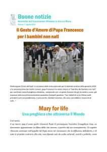 Buone notizie Mary for life - Associazione Difendere la Vita con Maria