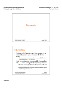 Sinestesia Sinestesia - Home di homes.di.unimi.it