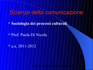 Diapositiva 1 - Culture e Civiltà - Università degli Studi di Verona