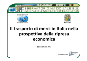 Il trasporto di merci in Italia nella prospettiva della ripresa economica