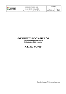 DOCUMENTO DI CLASSE 5 D A.S. 2014/2015