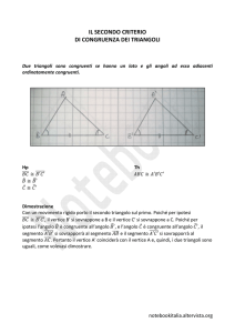 Il secondo criterio di congruenza dei triangoli
