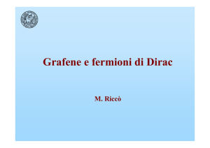 Grafene e fermioni di Dirac