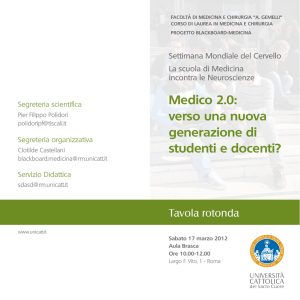 Medico 2.0 - Università Cattolica del Sacro Cuore