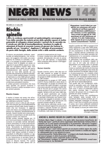 negrinews 144 - Istituto di Ricerche Farmacologiche Mario Negri