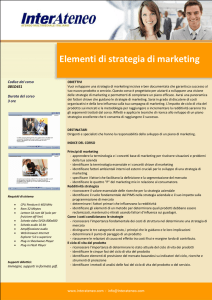 Elementi di strategia di marketing
