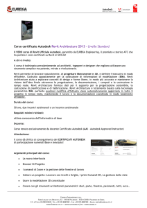 Corso certificato Autodesk Revit Architecture 2013