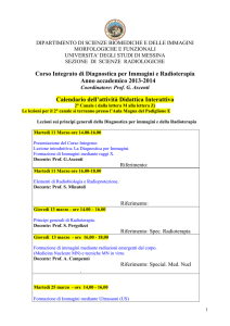 Corso Integrato di Diagnostica per Immagini e Radioterapia Anno
