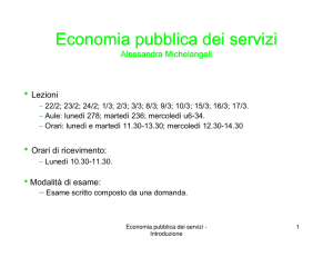Economia pubblica dei servizi
