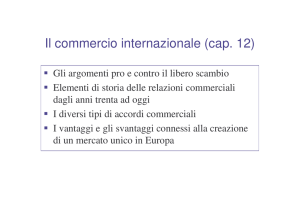 Il commercio internazionale (cap. 12)