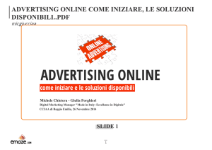 advertising online - Camera di Commercio di Reggio Emilia