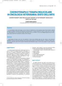 chemioterapia e terapia molecolare in oncologia veterinaria: stato