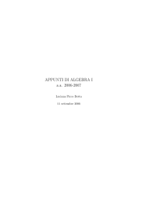 Appunti di Algebra I