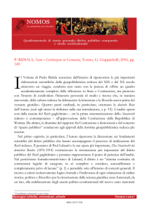 P. RIDOLA, Stato e Costituzione in Germania, Torino, G. Giappichelli