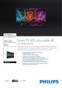 43PUT6101/12 Philips Smart TV LED ultra sottile 4K con Pixel Plus