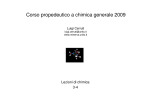 Corso propedeutico a chimica generale 2009