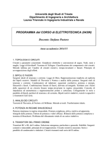 Elettrotecnica 043IN a.a. 2014/15 - Università degli Studi di Trieste