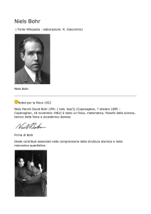 L`atomo di Niels Bohr