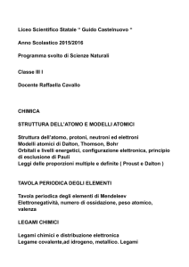 Sc. naturali - Liceo Scientifico Guido Castelnuovo